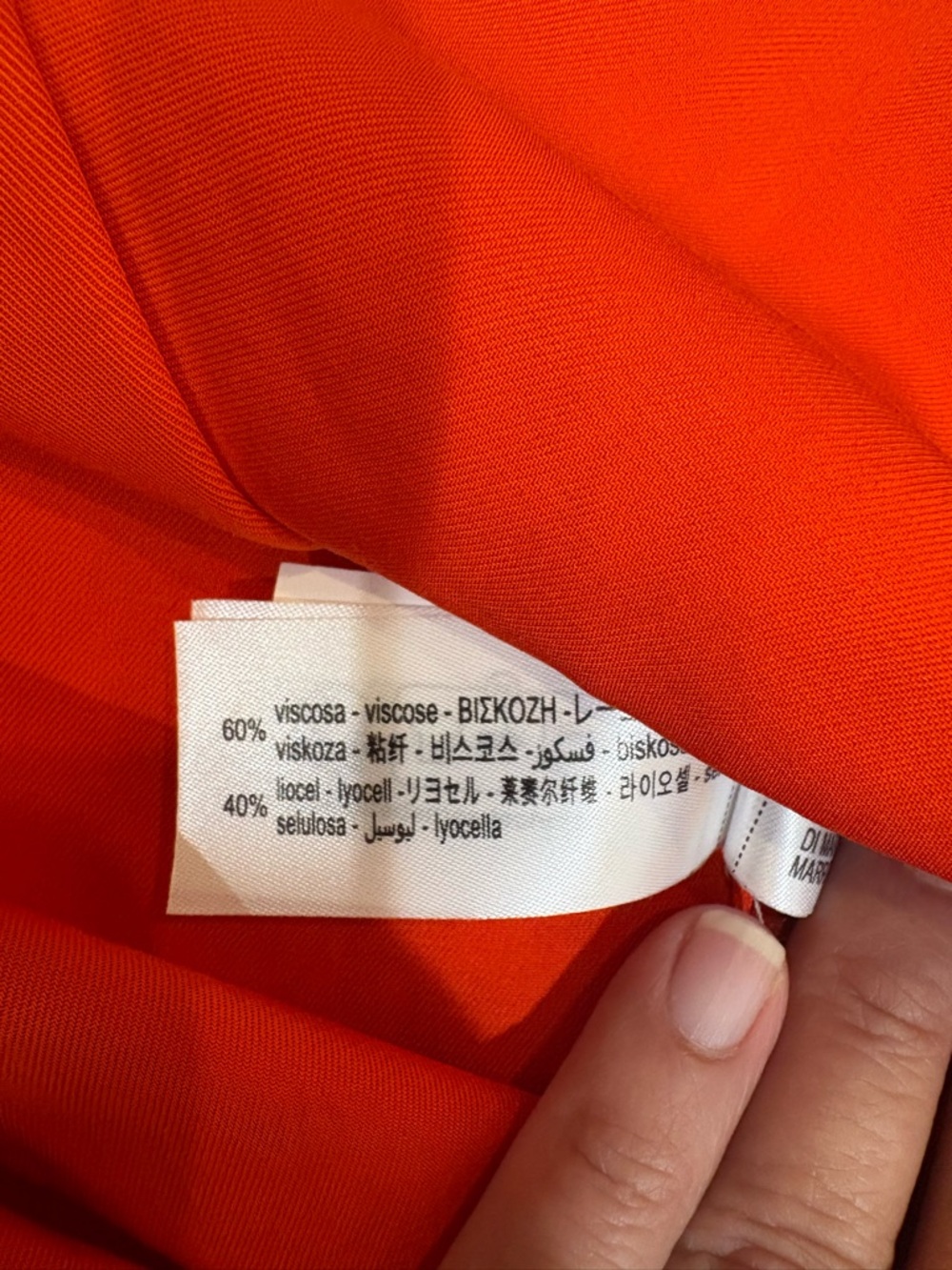 Zara Bold Red-Orange Long Sleeve Button Shirt - Picture 9 of 10
